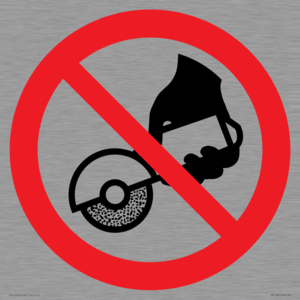 Prohibition: Do not use with hand-held grinding machine